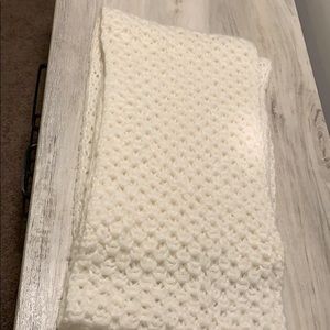 White Knit Infinity Scarf